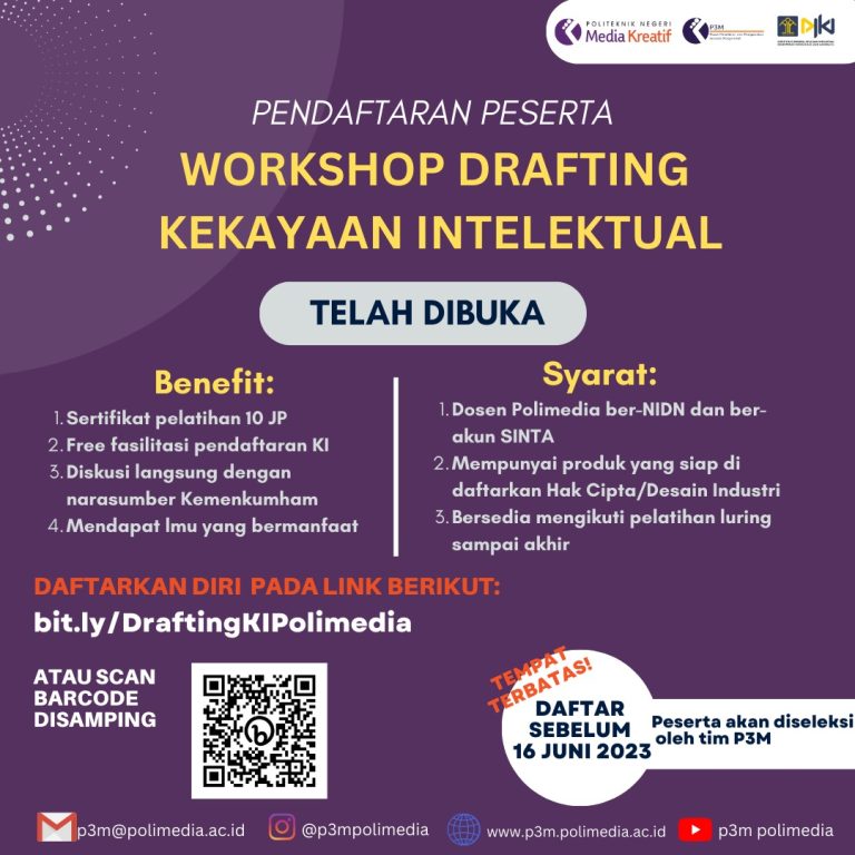 Pemberitahuan Pendaftaran Peserta Workshop Drafting KI – Website Resmi ...